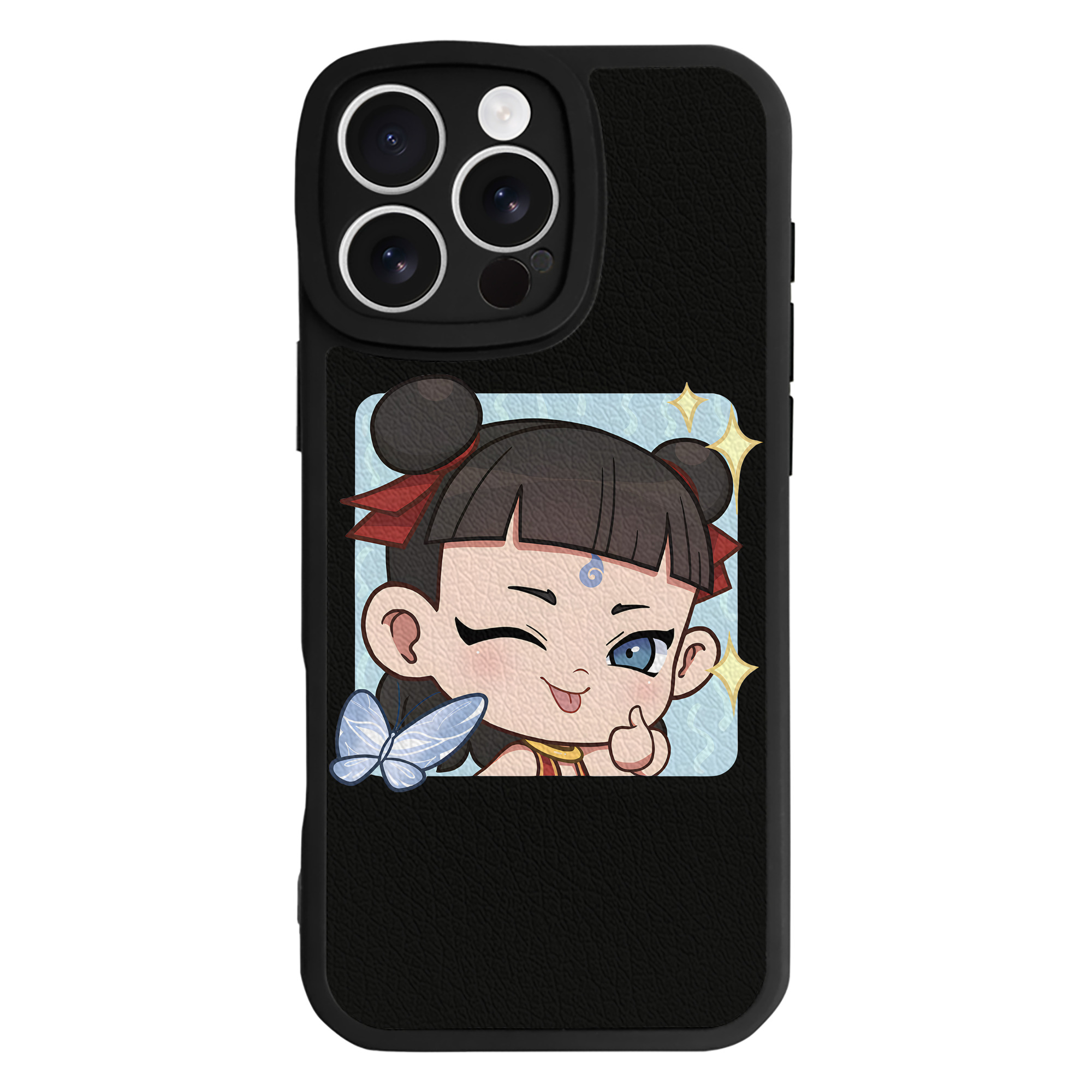 （画像用） Ne Zha 2 ナタ 魔童の大暴れ 【iPhone 16シリーズ対応】シリコンスマホケース（レザー調） 材質：シリコン